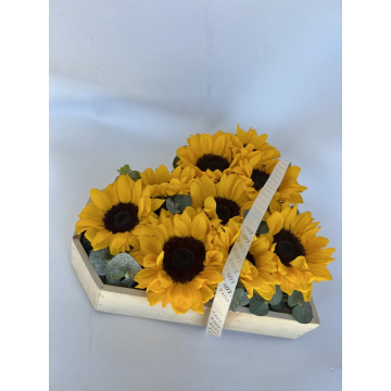 Wooden sunflowers