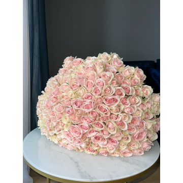 100 roses pink 60cm
